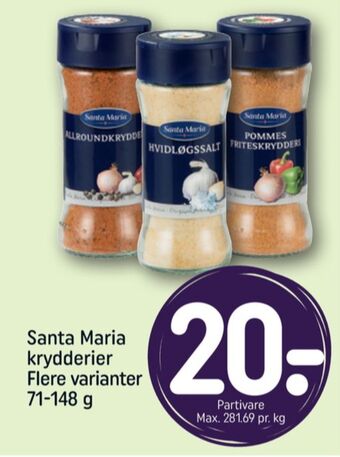 REMA 1000 Santa maria krydderier tilbud