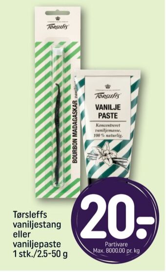 REMA 1000 Tørsleff vaniljestang tilbud