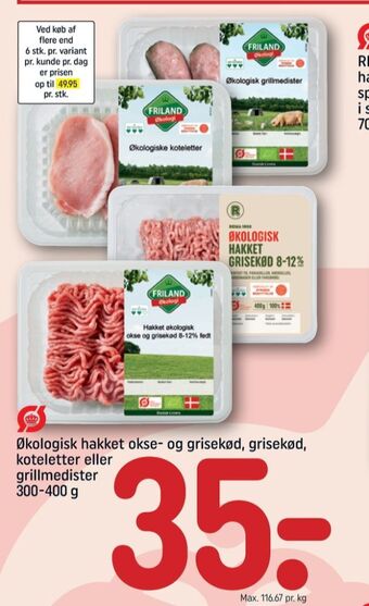 REMA 1000 Friland økologi medister tilbud