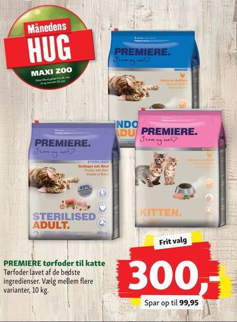 Maxi Zoo PREMIERE tørfoder til katte tilbud
