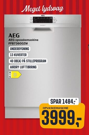 Skousen AEG opvaskemaskine FFB73600ZM tilbud
