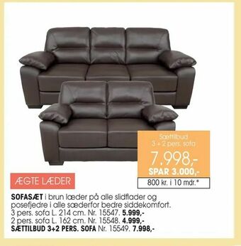 Daells Bolighus Sofasæt tilbud