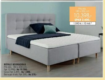 Daells Bolighus Royale boxmadras tilbud