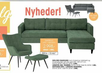 Daells Bolighus Sættilbud sofa + lænestol tilbud