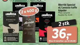 Fakta Tyskland Merrild Special el. Lavazza kaffe kapsler tilbud