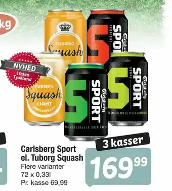 Fakta Tyskland Carlsberg Sport el. Tuborg Squash tilbud