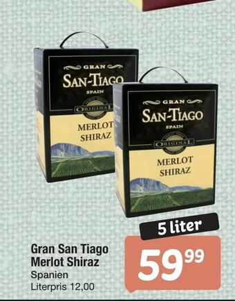 Fakta Tyskland Gran San Tiago Merlot Shiraz tilbud