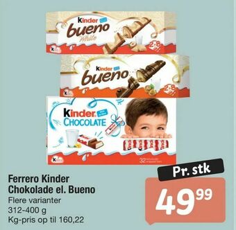 Fakta Tyskland Ferrero Kinder Chokolade el. Bueno tilbud