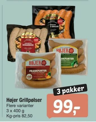 Fakta Tyskland Højer Grillpølser tilbud
