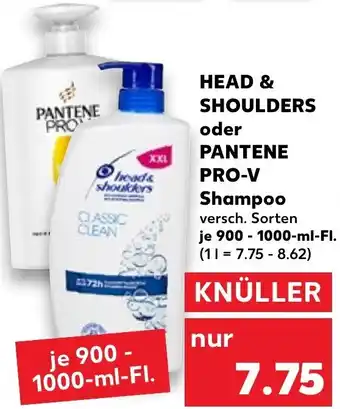 Head & Shoulders oder Pantene Pro-V Shampoo 900-1000-ml