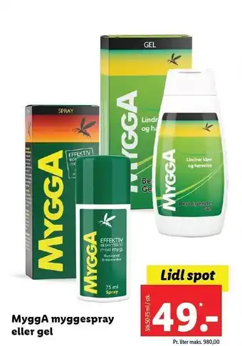 MyggA myggespray el. gel