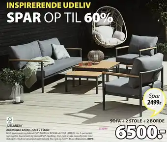 JYSK Sofa+2 Stole + 2 Borde tilbud