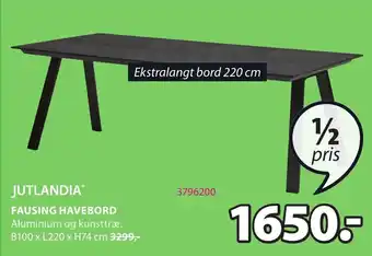 JYSK Fausing Havebord B100 x L220 x H74 cm tilbud