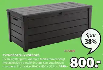 JYSK Svenborg Hyndeboks B145 x H60 x D69 cm tilbud