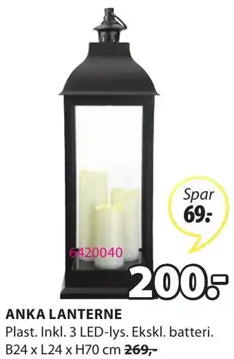JYSK Anka Lanterne B24 x L24 x H70 cm tilbud