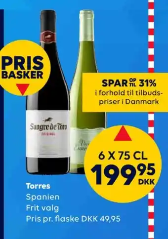 Scandlines Roku spansk rødvin tilbud