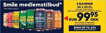 BorderShop Smile medlemstilbud - 3 rammer 24 x 33cl - Flere varianter tilbud