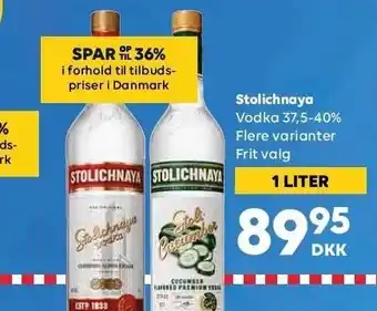 BorderShop Stolichnaya vodka 1L tilbud