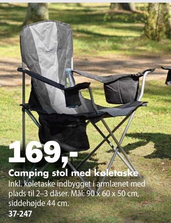 Campingstol m. køletaske