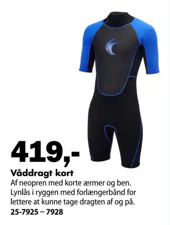 Våddragt kort