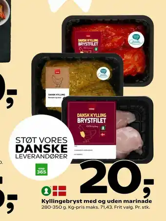 Coop 365 Kyllingebryst med og uden marinade tilbud