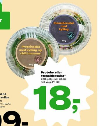 Coop 365 Protein- eller stenaldersalat tilbud