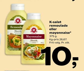 Coop 365 K-salat remoulade eller mayonnaise tilbud