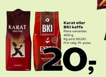 Coop 365 Karat eller BKI kaffe tilbud