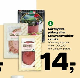 Coop 365 Gårdlykke pålæg eller Schwarzwalder skinke tilbud