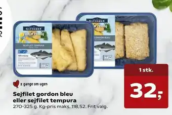 Sejfilet gordon bleu eller sejfilet tempura