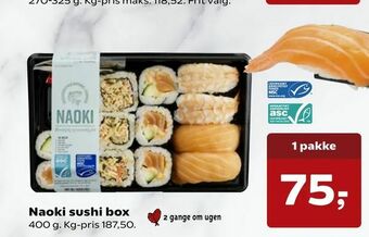 Kvickly Naoki sushi box tilbud