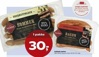 Kvickly Aalbæk pølser tilbud