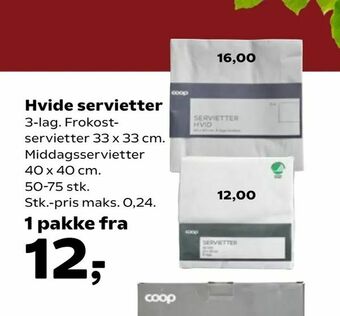 Kvickly Hvide servietter tilbud