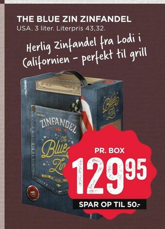 MENY The blue zin zinfandel tilbud