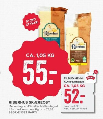 MENY Riberhus skæreost tilbud