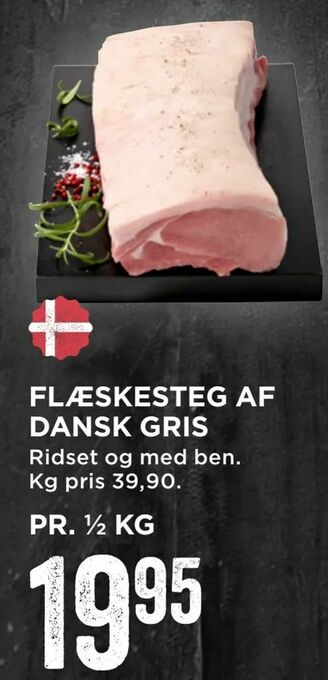 MENY Flæskesteg af dansk gris tilbud