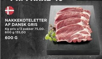 MENY Nakkekoteletter af dansk gris tilbud