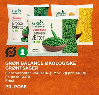 MENY Grøn balance økologiske grøntsager tilbud