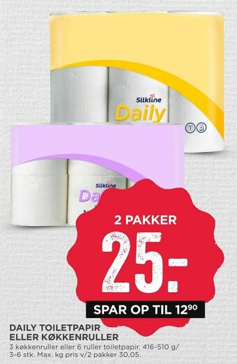 MENY Daily toiletpapir eller køkkenruller tilbud