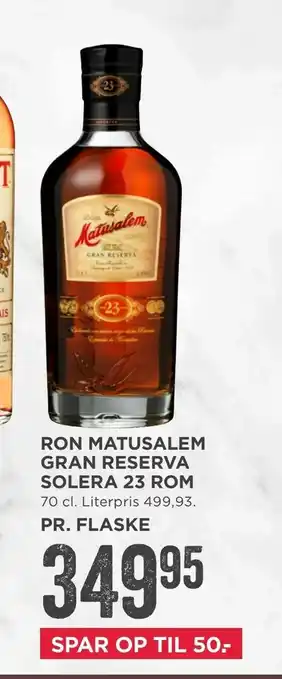 MENY Ron matusalem gran reserva solera 23 rom tilbud