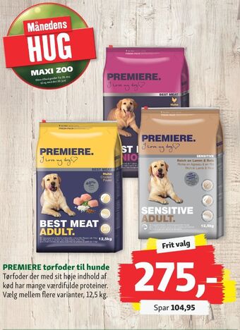 Maxi Zoo Premiere hundefoder tilbud