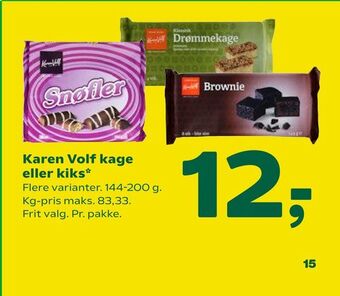 Coop 365 Karen Volf kage eller kiks tilbud