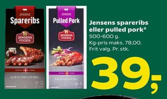 Coop 365 Jensens spareribs eller pulled pork tilbud