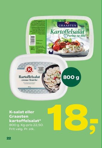 Coop 365 K-salat eller Graasten kartoffelsalat tilbud