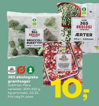 Coop 365 365 økologiske grøntsager tilbud