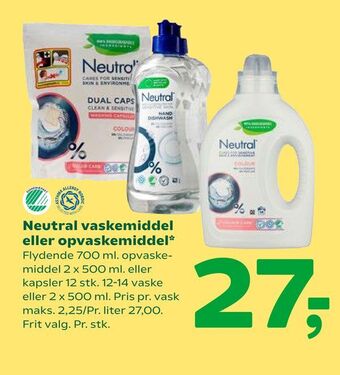 Coop 365 Neutral vaskemiddel eller opvaskemiddel tilbud