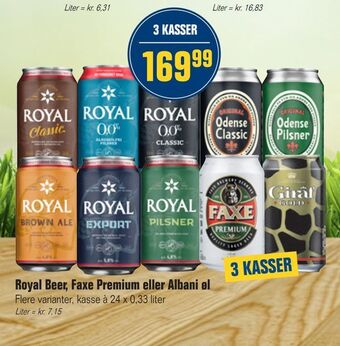 Otto Duborg Royal Beer, Faxe Premium eller Albani øl tilbud