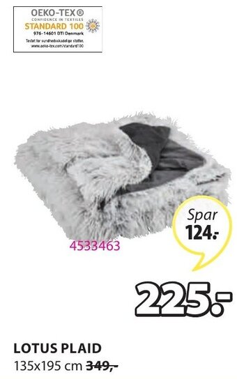 JYSK Lotus Plaid 135x195 cm tilbud