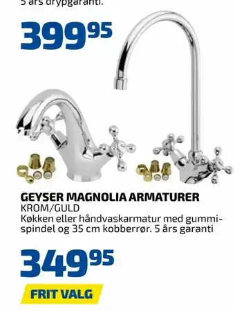 Geyser magnolia armaturer