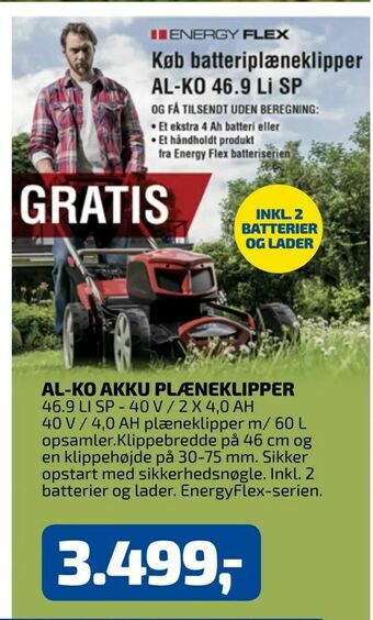 Davidsen Al-ko akku plæneklipper tilbud